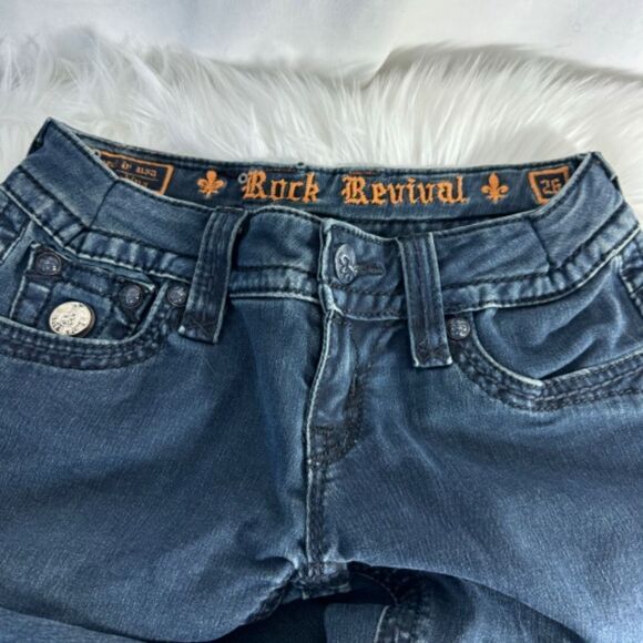 Rock Revival Jen Denim Boot Cut Jeans Sz 26 - Picture 7 of 14